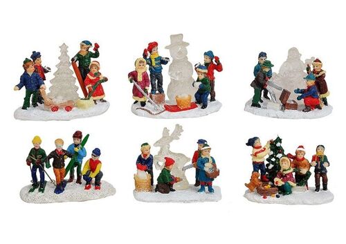 Miniatur-Weihnachtsfiguren aus Poly, B8 x T4 x H6 cm