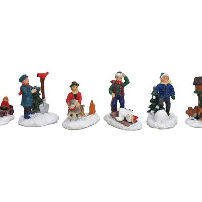 Miniature Christmas figures made of poly