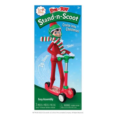L'elfe sur l'étagère : elfes en action, scooter et casque