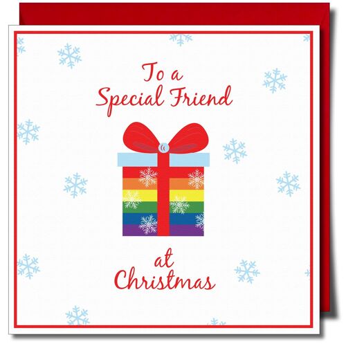 To a Special Friend at Christmas. Lgbtq+ Xmas Card.