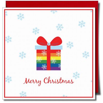 Feliz Navidad Lgbtq+ Tarjeta de Navidad Gay.