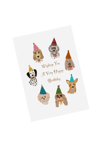 Illustration de chiens mignons | Carte d'anniversaire 3