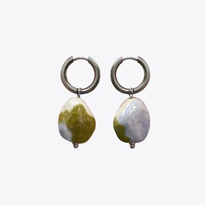 Two-tone Jimena ceramic earrings