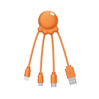 🔌 OCTOPUS Recyclé - Mutli câble Orange 🔌 4