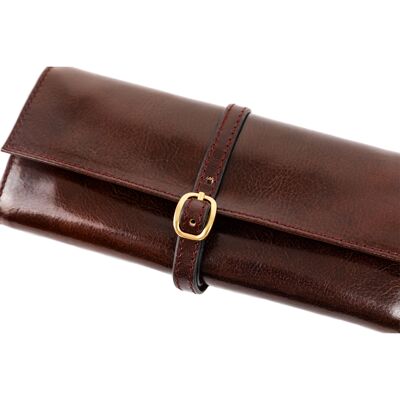 Leather Jewelry Roll Travel Case - Madame Bouvary