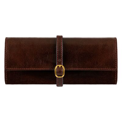 Leather Jewelry Roll Travel Case - Madame Bouvary