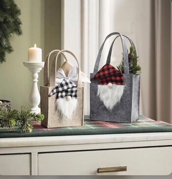 Lot sac en feutrine Noël