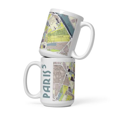 Mug Illustré Plan du 5eme arrondissement de PARIS