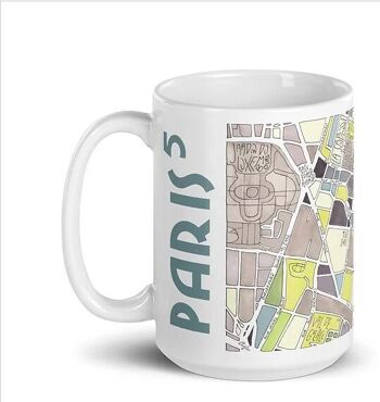 Mug Illustré Plan du 5eme arrondissement de PARIS 9