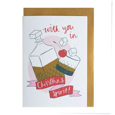 With you in Christmas Spirit! Card