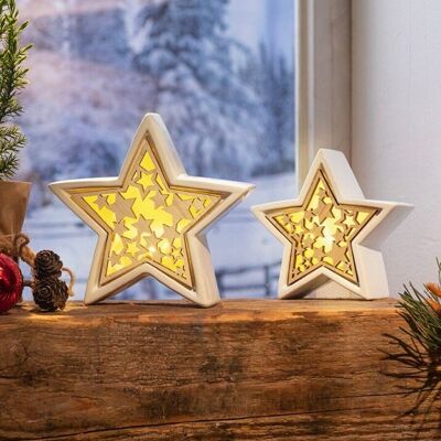 Set di stelle di Natale a LED