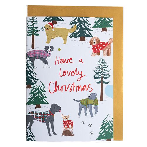 Lovely Christmas Pups Card