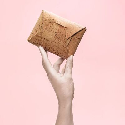 🇫🇷 "Busta" cork origami pouch, wallet, card holder · 🇬🇧 "Busta" wallet, pouch and card-holder made in cork