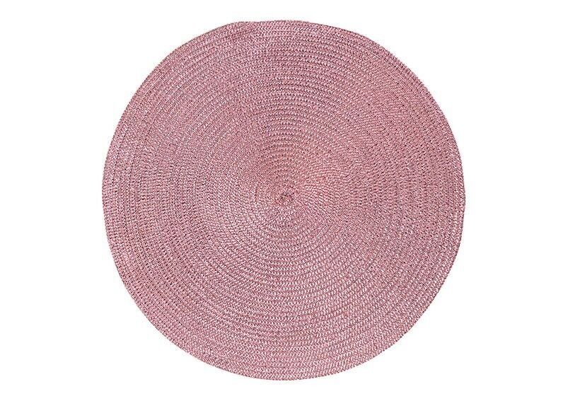 Set de table plastique rose / rose Ø38cm