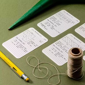 🇫🇷 Bloc-notes de fiches à carreaux A7 "Quadrato" · 🇬🇧 Notepad of A7 grid index cards & memo cards 15