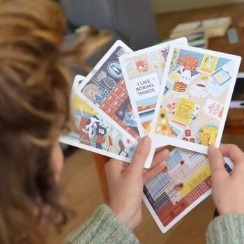 🇫🇷 Carte postale avec illustration "Memorabilia" et son enveloppe · 🇬🇧 Postal card with its illustration "Memorabilia" and its envelop 2