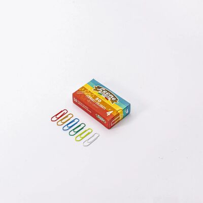 🇫🇷 Trombones multicolores en métal (boîte de 50) · 🇬🇧 Multicoloured metal paperclips (box of 50)