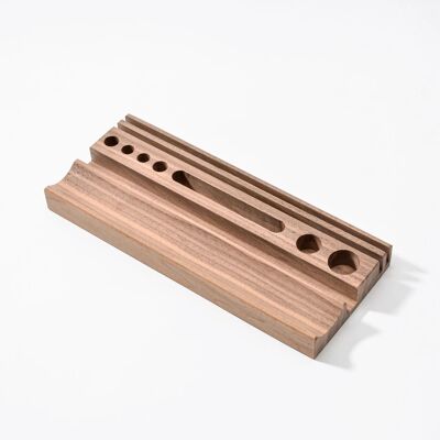 🇫🇷 Organizador de escritorio de madera (pequeño o grande / roble, nogal, fresno o cerezo macizo) · 🇬🇧 Organizador de escritorio de madera (pequeño o grande / roble, nogal, fresno, cerezo)