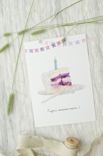 Lot de 5 cartes "Anniversaire" 8