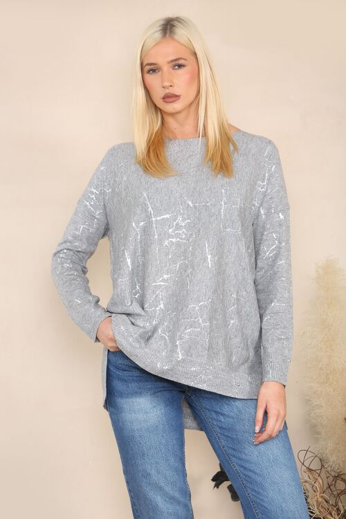Cracked pattern foil top