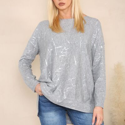 Cracked pattern foil top
