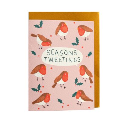 Carte de Noël Seasons Tweetings Robins