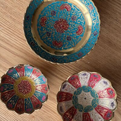 Hand-painted copper bowls