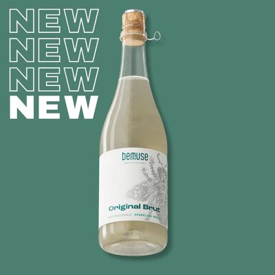 Non-alcoholic sparkling wine low sugar all natural ingredients made with honey fermented -Bemuse Original Brut-Made with honey
