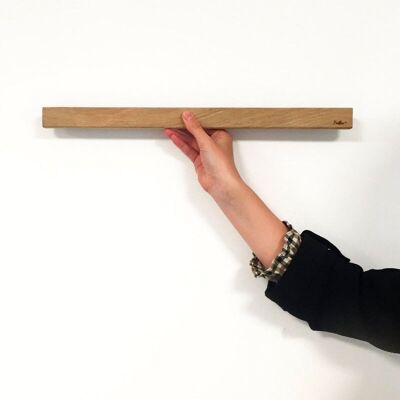 Mensola magnetica da parete in legno - 45 cm - Ferflex