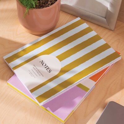 A5 Lined Notebook | Avocado Stripe