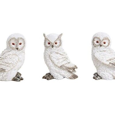Snowy owl made of poly white 3-ply