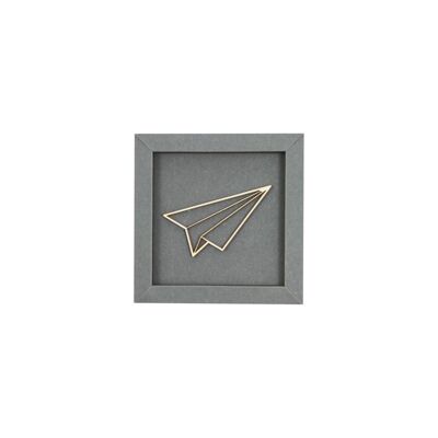 Aviador - imán de letras de madera de tarjeta de marco