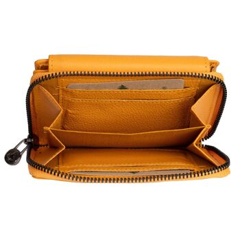 Kazu portefeuille femme taille moyenne portefeuille en cuir femme RFID 5