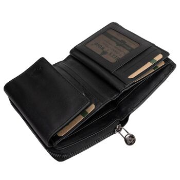 Kazu portefeuille femme taille moyenne portefeuille en cuir femme RFID 8