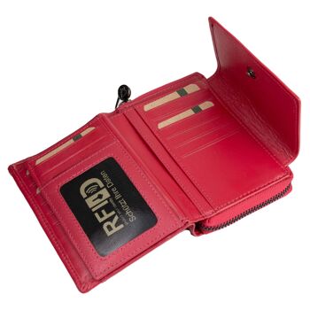 Kazu portefeuille femme taille moyenne portefeuille en cuir femme RFID 28