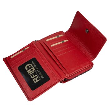 Kazu portefeuille femme taille moyenne portefeuille en cuir femme RFID 34