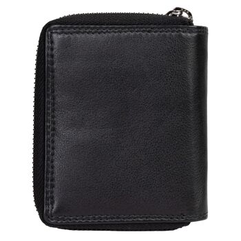 Petit portefeuille en cuir femme Akiro avec compartiment zippé pour homme 24