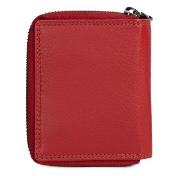 Petit portefeuille en cuir femme Akiro avec compartiment zippé pour homme 42