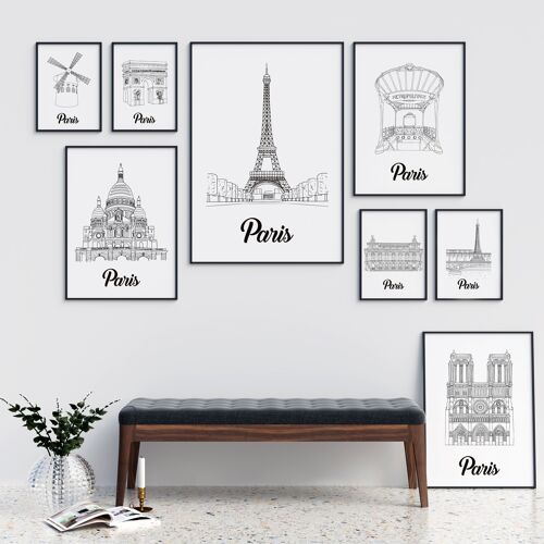 Affiche Paris - Papier A4 / A3 / 40x60