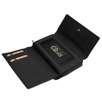 Portefeuille en cuir Miko pour femme avec de nombreux emplacements pour cartes 33