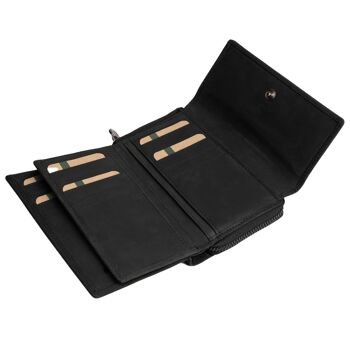 Portefeuille en cuir Miko pour femme avec de nombreux emplacements pour cartes 34