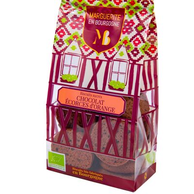 Organic Chocolate and Orange Peel Biscuits - Individual bag of 130g