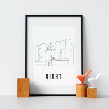 Affiche Niort - Papier A4 / A3 / 40x60 1