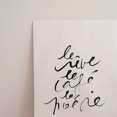 Cartel “El sueño, el café, la poesía”