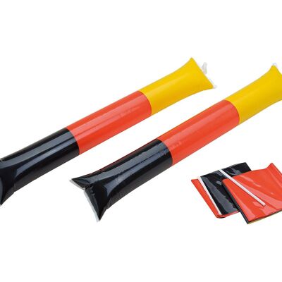 Inflatable air pole set