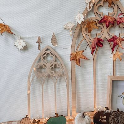 Wooden autumn garland