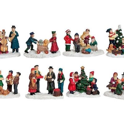 Miniature Christmas figures made of poly, assorted, 7 cm