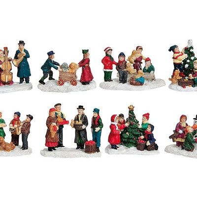 Figuras navideñas en miniatura de poliéster, surtidas, 7 cm