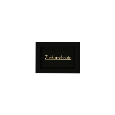 Zuckerschnute - calamita con scritta in legno con cornice