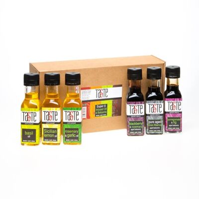 Caja combinada de aceites y balsámicos Super 6